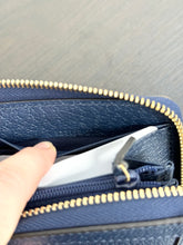 Load image into Gallery viewer, GUCCI Ophidia Calfskin Leather Zip Around Wallet in Blue Agata