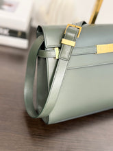 Load image into Gallery viewer, SAINT LAURENT Manhattan Medium Calfskin Shoulder Bag in Vent Fonce