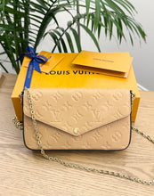 Load image into Gallery viewer, LOUIS VUITTON 2024 Félicie Pochette Empriente Leather Crossbody Bag in Arizona