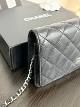 Load image into Gallery viewer, ▪️SOLD▪️CHANEL Classic Caviar Quilted Wallet On Chain in Black Leather