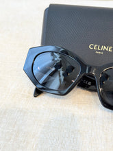 Load image into Gallery viewer, CELINE EYEWEAR Triomphe Cat-eye Acetate Sunglasses / Black