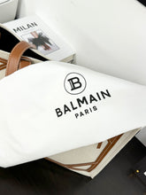 Load image into Gallery viewer, BALMAIN Canvas B-Army 42 Tote Bag in Gem Naturel