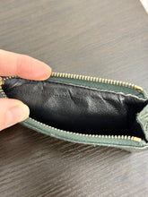Load image into Gallery viewer, SAINT LAURENT Fragments Croc-effect Leather Zipped Card Case in Green