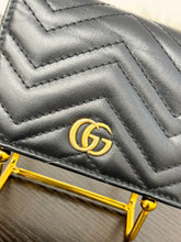 Load image into Gallery viewer, GUCCI GG Marmont Card Case Wallet in Black