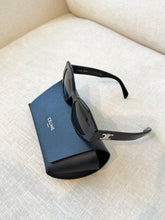Load image into Gallery viewer, CELINE EYEWEAR Triomphe Cat-eye Acetate Sunglasses / Black