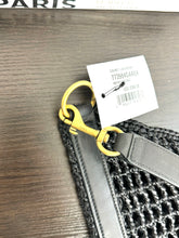 Load image into Gallery viewer, SAINT LAURENT 2024 Oxalis Leather-trimmed Raffia Shoulder Bag in Black