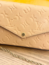 Load image into Gallery viewer, LOUIS VUITTON 2024 Félicie Pochette Empriente Leather Crossbody Bag in Arizona
