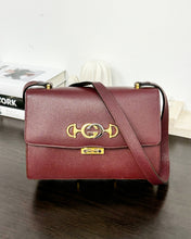 Load image into Gallery viewer, GUCCI Zumi Grain Leather Shoulder Bag in Burgundy