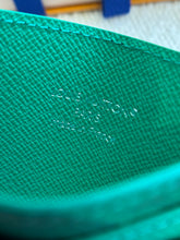 Load image into Gallery viewer, LOUIS VUITTON Golf Green Monogram Heritage Double Card Holder / Green