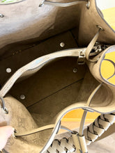 Load image into Gallery viewer, LOUIS VUITTON 2024 Muria Mahina Leather Bucket Bag in Galet Gray