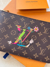 Load image into Gallery viewer, π LOUIS VUITTON 2025 LV x TM Takashi Murakami Monogram Pochette Wristlet Pouch