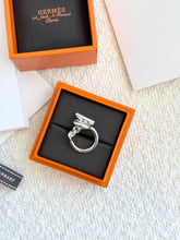 Load image into Gallery viewer, HERMES 2025 Sterling Silver Croisette Ring - Small Model / Size 54