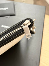 Load image into Gallery viewer, SAINT LAURENT Rive Gauche Linen Canvas Wristlet Pouch in Optic White