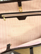 Load image into Gallery viewer, LOUIS VUITTON Neverfull MM Damier Ebene Canvas Tote Bag in Rose Ballerine