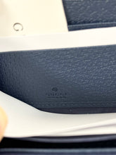 Load image into Gallery viewer, GUCCI Ophidia Calfskin Leather Zip Around Wallet in Blue Agata