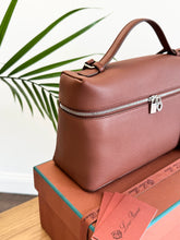 Load image into Gallery viewer, LORO PIANA Extra Pocket L27 Grained Calfskin Bag in  Kummel/Antique Silver