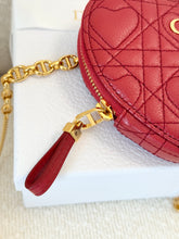 Load image into Gallery viewer, DIOR Caro Heart Pouch with Chain - Monsignore Red