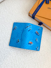 Load image into Gallery viewer, LOUIS VUITTON Pool Blue Monogram Heritage Pocket Organizer / Blue lagoon