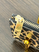 Load image into Gallery viewer, SAINT LAURENT Cassandre Zipped Fragments Credit Card Case in Leopard