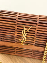 Load image into Gallery viewer, SAINT LAURENT Kate Wooden Cage Shoulder Bag - Brown