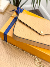 Load image into Gallery viewer, LOUIS VUITTON 2024 Félicie Pochette Empriente Leather Crossbody Bag in Arizona