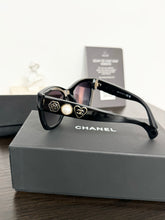 Load image into Gallery viewer, CHANEL Square Sunglasses in Black/Black Polarized