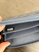 Load image into Gallery viewer, CHANEL 2020 Metallic Lambskin Quilted Boy Zip Around Wallet in Blue