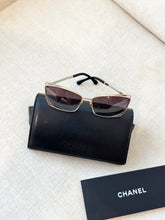 Load image into Gallery viewer, CHANEL Rectangular Metal Sunglasses / Gold Gray Gradient