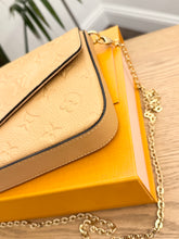 Load image into Gallery viewer, LOUIS VUITTON 2024 Félicie Pochette Empriente Leather Crossbody Bag in Arizona