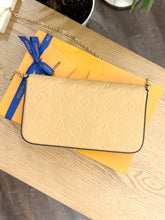 Load image into Gallery viewer, LOUIS VUITTON 2024 Félicie Pochette Empriente Leather Crossbody Bag in Arizona