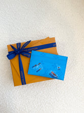 Load image into Gallery viewer, LOUIS VUITTON Pool Blue Monogram Heritage Double Card Holder / Blue lagoon