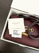 Load image into Gallery viewer, GUCCI Zumi Grain Leather Shoulder Bag in Burgundy