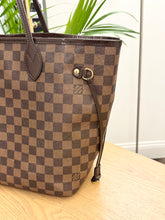Load image into Gallery viewer, LOUIS VUITTON Neverfull MM Damier Ebene Canvas Tote Bag in Rose Ballerine