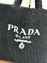 Load image into Gallery viewer, PRADA Crochet Tote Bag - Black