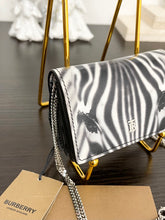 Load image into Gallery viewer, BURBERRY Small Zebra Pattern Leather Crossbody Bag