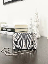 Load image into Gallery viewer, BURBERRY Small Zebra Pattern Leather Crossbody Bag