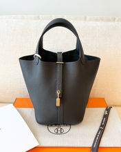 Load image into Gallery viewer, ✨NEW✨2025 Hermes Picotin 18 Clémence / Dark Bronze / Gold Hardware