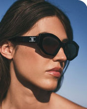 Load image into Gallery viewer, CELINE EYEWEAR Triomphe Cat-eye Acetate Sunglasses / Black