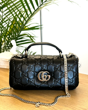 Load image into Gallery viewer, GUCCI GG Milano Mini Leather Top Handle Bag in Black