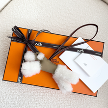 Load image into Gallery viewer, Hermès 2025 Milo & Mouton Budy Bag Charm - Ecru/Beige Marfa/Terre