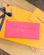 Load image into Gallery viewer, LOUIS VUITTON 2024 Canvas Credit Card Holder in Pondichery Pink