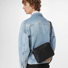 Load image into Gallery viewer, LOUIS VUITTON Calfskin Monogram Shadow Duo Messenger In Black