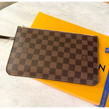 Load image into Gallery viewer, ▪️SOLD▪️LOUIS VUITTON Damier Ebene Neverfull MM Pochette Wristlet Pouch In Rose Ballerine