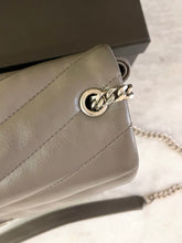 Load image into Gallery viewer, SAINT LAURENT Small Loulou Chain Shoulder Bag In Gray