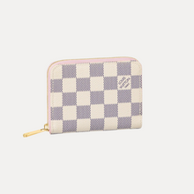 Load image into Gallery viewer, LOUIS VUITTON Damier Azur Zippy Coin Purse Padlock In Beige