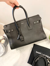 Load image into Gallery viewer, SAINT LAURENT Small Zipped Supple Sac de Jour Duffel Bag in Black