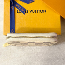 Load image into Gallery viewer, LOUIS VUITTON Damier Azur Zippy Coin Purse Padlock In Beige