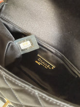 Load image into Gallery viewer, CHANEL Quilted Silk Mini Crossbody Bag In Black