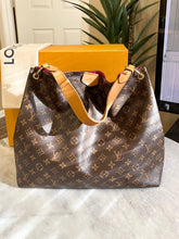 Load image into Gallery viewer, LOUIS VUITTON Graceful MM Monogram Canvas Hobo Bag in Peony
