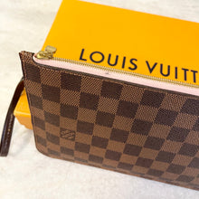 Load image into Gallery viewer, ▪️SOLD▪️LOUIS VUITTON Damier Ebene Neverfull MM Pochette Wristlet Pouch In Rose Ballerine